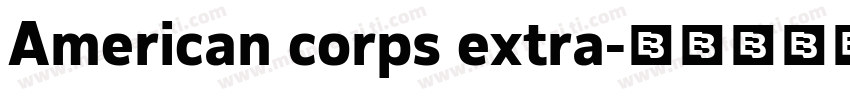 American corps extra字体转换